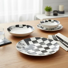 Güral Porselen Camelia Tek Kişilik 4 Parça Sıngle Yemek Takımı Seti Satranç Şah