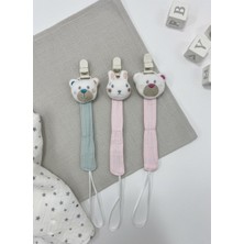 Baby Hola Figürlü Müslin 3'lü Emzik Askısı 1074