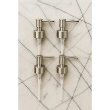 Qussine Sıvı Sabunluk Yedek Pompası 4 Adet GÜMÜŞ