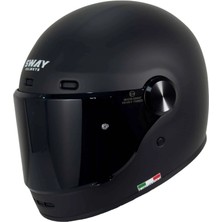 Kask Sway Sw-6 Retro Mat Siyah