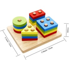 Özbience Ahşap Geometrik Şekiller Eğitim Oyunu, Tangram Hediyeli