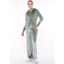 İkmal Ikmal Taçlı Taş Yumuşak Doku Kadife Bol Paça