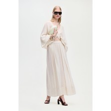 İkikız  Natürel V Yaka Bluz