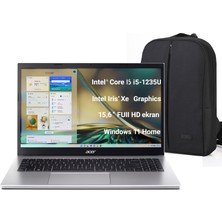 Acer Aspire3 A315-59 Intel Core I5-1235U 8 GB 4 Tb 15.6 Fullhd Windows 11 Home Dizüstü Bilgisayar + Çanta NX.K6TEY.002 FR37