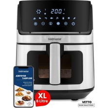 Özbience Vetto 1700W Xl Dijital Airfryer, 8 Programlı, Yağsız Kızartma