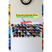 Özbience Beyaz 50'li Araçlık Rafı, 1/64 Ölçekli Oyuncak Araba Serisi
