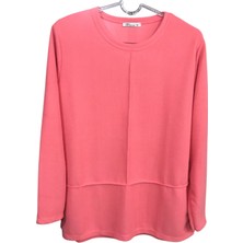 N&C Collection N&c Kazak Görünümünde Çok Yumuşak Günlük Anne BLUZU-Yavruağzı-3058