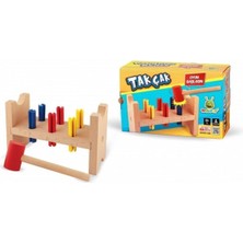 Özbience Eğlenceli Ahşap Tak Çak Oyuncak, Çocuklar Için Güvenli ve Renkli Tasarım