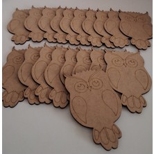 Özbience 20 Adet Baykuş Ahşap Boyama Aktivite Seti, Eğlenceli Sanat Malzemeleri