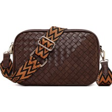 Derimod Kadın Kahverengi Uzun Askılı Örgü Çapraz Çanta 25ABD264929