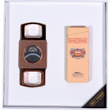 Cohiba Özel Seri H. Upmann Çakmak Kesici Ikili Krem Puro Seti