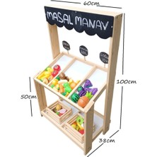 Özbience Eğlenceli Ahşap Oyuncak Manav Köşesi ile Çocuklara Alışveriş Deneyimi