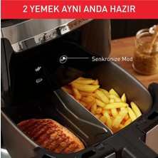 Özbience Çift Bölmeli Yağsız Airfryer, Xxl Kapasite, Geniş ve Pratik Kullanım
