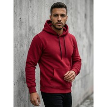 CLAW UP WORK Standart Kalıp Pamuklu Yumuşak Dokulu Basic Kapüşonlu Kanguru Cepli Sweatshirt