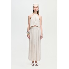 İkikız  Natürel Pileli Etek