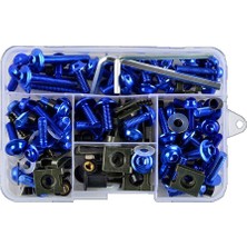 Oddities 177 Adet Ön Cam Kapak Seti Vidaları Kaporta Seti Vidaları Motosiklet Aksesuarları Mavi (Yurt Dışından)