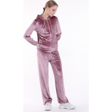 İkmal Ikmal Taçlı Taş Yumuşak Doku Kadife Bol Paça