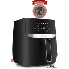 Özbience Stilo 1700W Xl Dijital Airfryer Sıcak Hava Fritöz Oval, Hediye Çerçeve