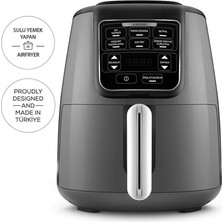 Özbience Air Pro Cook Xl 2'li Konuşan Airfryer, Space Gray, 4 Kişilik