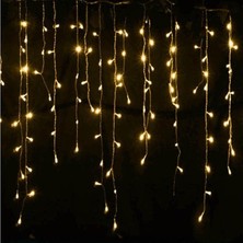Gaman 220V Fişli Perde LED Işıklar 8 Animasyonlu Eklenebilir Dekoratif 350 cm Gün Işığı 144 LED