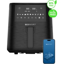 Özbience Üçlü Fonksiyonlu Büyük Kapasiteli Akıllı Airfryer, Sağlıklı ve Hızlı Pişirme