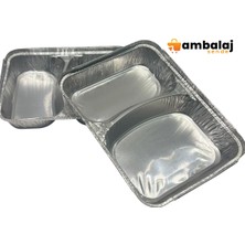 AmbalajSende 2 Bölmeli Alüminyum KAP-100 Adet