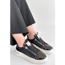 Hley Siyah Rugan Paraşüt Detaylı Bağcıklı Spor Ayakkabı - Lisinya