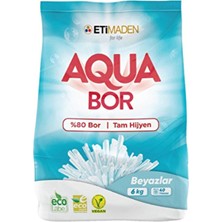 Eti Maden Aqua Bor Toz Çamaşır Deterjan 6 kg Beyazlar İçin 26 Yıkama Tam Hijyen