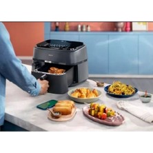 Özbience 9l Dual Basket Airfryer, Dijital Ekran, Rapid Air Plus Teknolojisi