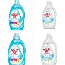 Aquabor Çamaşır Deterjanı Beyaz ve Renkliler Için Sıvı Deterjan 33*4 Yıkama