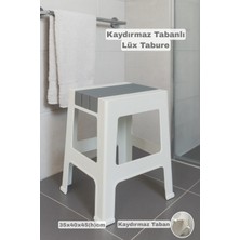 Funny Life Kaydırmaz Tabanlı Lüx Banyo Taburesi - Günlük Kullanım Çok Amaçlı Modern Tabure