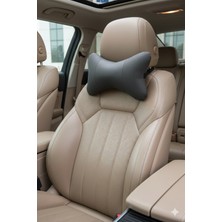 Oto Boyun Yastığı, Araba Yastığı, Koltuk Yastığı 2'li Düz Gri