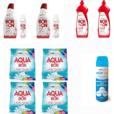 AQUABOR Doğal Çamaşır Deterjanı Renkliler Için 24 Kg+ Bulaşık Deterjanları +Bortam Dezenfektan