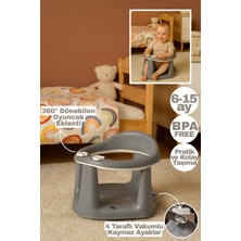 Funny Life Vakumlu Bebek Oturağı Oyuncak Eklentili - Bebek Mama ve Banyo Oturağı - Anne Bebek Ürünleri