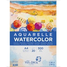 Suluboya  Kağıdı Blok A4 300 Gr. 20 Yp Üsten Spiralli