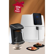 Özbience Ikili Set: Dokunmatik Airfryer ve Türk Kahve Makinesi Paketleri