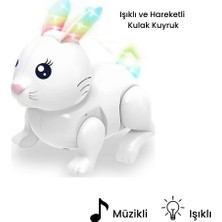 Pilli Tavşan Figür - Sesli Hareketli - 99777-1 - Beyaz (Lisinya)