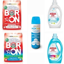 AQUABOR Doğal Çamaşir Deterjani Renkli̇ler ve Beyazlar Içi̇n 118 Yikama+ Bortam Dezenfektan