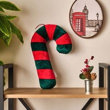 Matmel Soft Baston Şeker Figürlü Yastık - Yeşil / Kırmızı - 27X40 cm