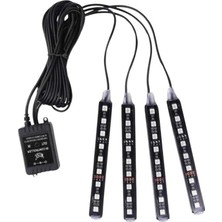 Magne Araç Içi Aydınlatma Kumandalı 12 LED Ayak Altı LED Ambiyans Işığı Sese Duya - TGR1905-5033