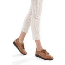 Artı Artı Ayakkabı ARTI-ARTI014-BB-0050  Hakiki Deri Günlük Ortopedik Kadın Taba Babet Ayakkabı