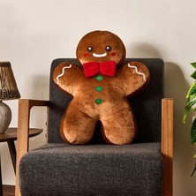 Matmel Soft Kurabiye Adam Figürlü Yastık - Kahverengi - 60 cm