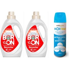 AQUABOR Doğal Mineralli Sıvı Çamaşır Deterjanı Boron Beyazlar Için 52 Yıkama+ Bortam Dezenfektan