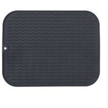 Mudo Concept Antrasit Silikon Bulaşık Matı Kaydırmaz Özellikli 36 x 28 cm Fonksiyonel Kullanım