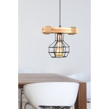 Begüsa Lumenia Tekli Ahşap Avize