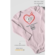 Morivo Kids Benim Bir Kahramanım Varc Ben Ona Baba Diyorum Baskılı Bebek Zıbını – Çıtçıtlı Body | Uzun Kol