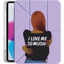 Senada Huawei Matepad 12X Kılıf Desenli Uyku Modlu Kalem Bölmeli Standlı I Love Me