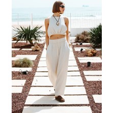 İkikız  Crinkle Palazzo Pantolon