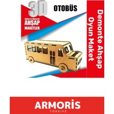 3 Boyut Öğretici Zeka Geliştirici Boyanabilir Ahşap Puzzle Oyun Seti