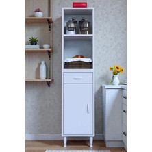 Eliusta Lunera G:35 cm Beyaz Mutfak Dolabı Çok Amaçlı Açık Bölmeli Fırın Mutfak Dolabı 35X163,4X32,5 cm